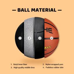 Bola de basquete original com Pin livre, líquido e bomba, apto para jovens e adultos, tamanho 3, tamanho 5, tamanho 7 - Image 3