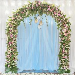 Branco tule cortina para decoração, cortina para festa de casamento, hotel, banquete, atividades ao ar livre, valance - Image 5