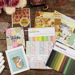 12 folhas de fundo scrapbooking almofada de papel 6x6 Polegada único lado estampado cartolina diário pacotes de papel arte artesanato artesanal - Image 6