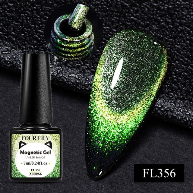 Gel Magnético Arco-Íris para Efeito 9D: Brilho Duradouro e Arte de Unhas em Casa com Esmalte LED UV, 7ml
