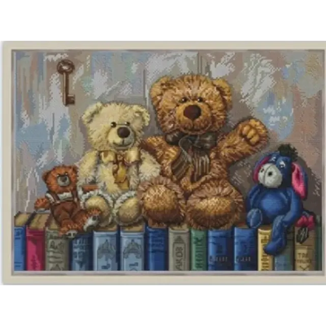 Kit Completo de Bordado em Ponto Cruz com Pinturas e Agulhas para Artesanato 7432