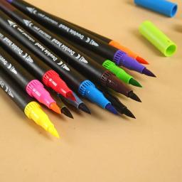 Dupla Marcadores Fine Brush Pen, Dupla Dica, Art Marker, Colorir, Mão Lettering, Desenho, Material Escolar, 12 Pcs, 24 Pcs, 36 Pcs, 60 Pcs, 80 Pcs, 100 Pcs, PCes 120 - Image 6