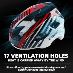 X-tigre-capacete de bicicleta integralmente moldado para homens e mulheres, capacete de fivela magnética, capacete de ciclismo ultraleve ao ar livre, capacete de bicicleta MTB - Image 2