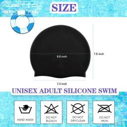 Austto unissex adulto silicone touca de natação à prova dwaterproof água chapéu antiderrapante boné de piscina feminino masculino - Image 2