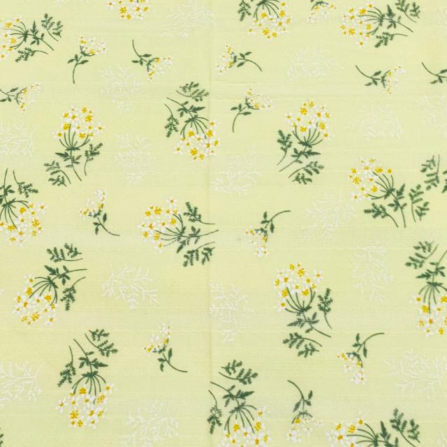 Tecido Jacquard Bordado Oco com Ramo de Flores em Algodão - Ideal para Decoração de Vestidos e Ambientes, 50x140cm, 150g/m²