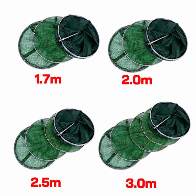 Cesta de Pesca Dobrável Telescópica para Captura de Peixes com Capacidade de até 50kg