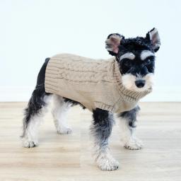Suéteres de gola alta quente para animais de estimação, cães pequenos e médios, roupas de gatos, colete chihuahua, casaco yorkie macio - Image 2