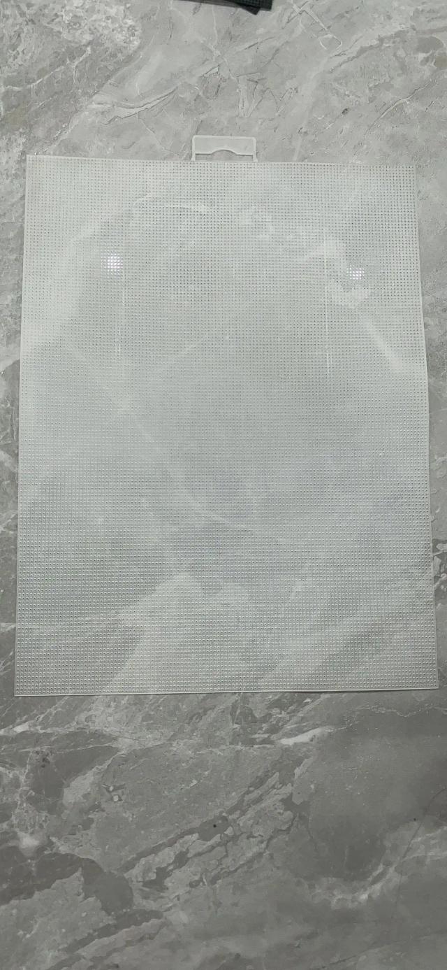 Tela de Lona Plástica para Artesanato DIY - Ideal para Bordado, Tricô e Ponto Cruz 28x21cm 14ct - 1 Unidade