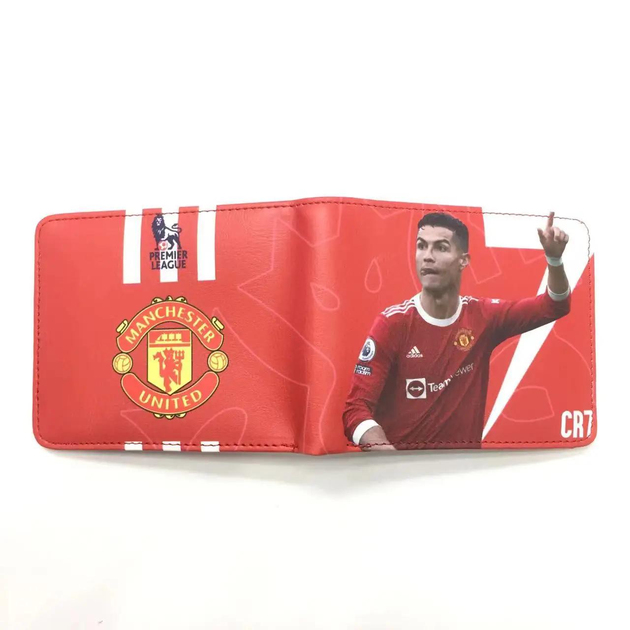 Carteira colorida para bolsa de futebol Messi, Cristiano Ronaldo, Mbappé, lembrança do clube, presente para menino, novo, fãs - Image 1