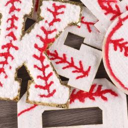 Chenille Letters Patches com lantejoulas, toalha bordada, ferro em alfabeto de feltro, apliques adesivos para roupas, DIY - Image 3
