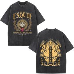 Esquie clair obscur expedição 33 vintage lavado t camisas fãs do jogo presente t camisa das mulheres dos homens roupas moda manga curta camiseta - Image 5