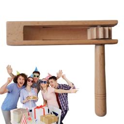 Wooden Ratchet Noise Makers Brinquedos, Castanholas de madeira de percussão, Spinner, chocalho, Soundboard, brinquedos educativos para crianças - Image 1