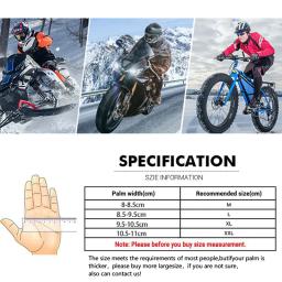 Luvas Touch Screen de motocicleta para homens à prova de vento, impermeáveis, motocross, inverno - Image 6