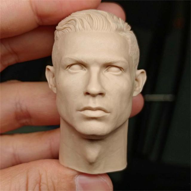 Cristiano Ronaldo CR7 1/6 Sem Pintura - Modelo Esculpido DIY para Colecionadores de Ação e Brinquedos