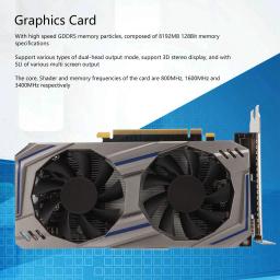 Placa gráfica com ventilador duplo, 128bit gddr5 pci express2.0, ventilador duplo, computador de mesa, placa gráfica para jogos discretos - Image 1