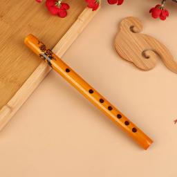 Flauta de bambu tradicional chinesa, 6 buracos, vertical, para iniciante, para estudante, instrumento musical, cor de madeira, 1pc - Image 1