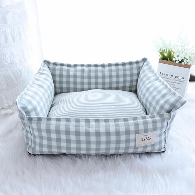 Cama de Treliça Macia para Cães Pequenos e Médios - Sofá-Cama Confortável e Acessórios para Animais