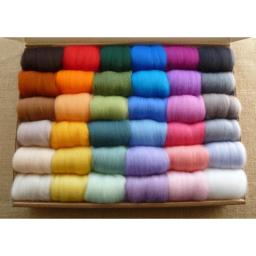 Fibra de lã roving para feltragem DIY agulha, mão girando boneca, paisagens bordadas, artes Mayitr, ferramenta de navegação, 36 cores - Image 2