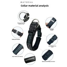 Arnês De Trela Do Cão Refletivo De Nylon, rede De Seda, fivela De Plástico, Pet Collar, Amazon Transfronteiriça, Pet fornecimentos - Image 2