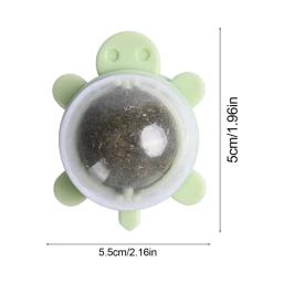 Catnip bola brinquedo de mordida de gato comestível brinquedo com capa para animais de estimação fornecimento de brinquedo de gato interno rotatable mastigar brinquedo lambendo para pés de mesa de gatinho - Image 6