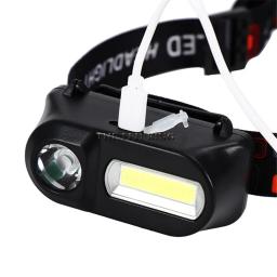 Farol LED para caça à pesca, 6 modos, XPE + COB farol, tocha principal, lanterna, bateria por 18650, 6000Lumens - Image 5