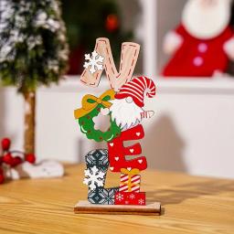 Letras Pintadas De Madeira Homem Velho Sem Face, Ornamentos DIY Pêndulo De Gnome De Natal Presentes De Ano Novo Decoração de Natal - Image 3