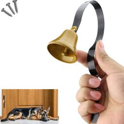 Profissional alto claro bronze campainha formação com parafusos, sino pendurado para cães potty, Pet fornecimentos - Image 3