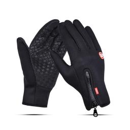 Luvas esportivas de lã para motocicleta para homens e mulheres, tela sensível ao toque, quente, impermeável, à prova de vento, antiderrapante, ciclismo, outono, inverno - Image 1