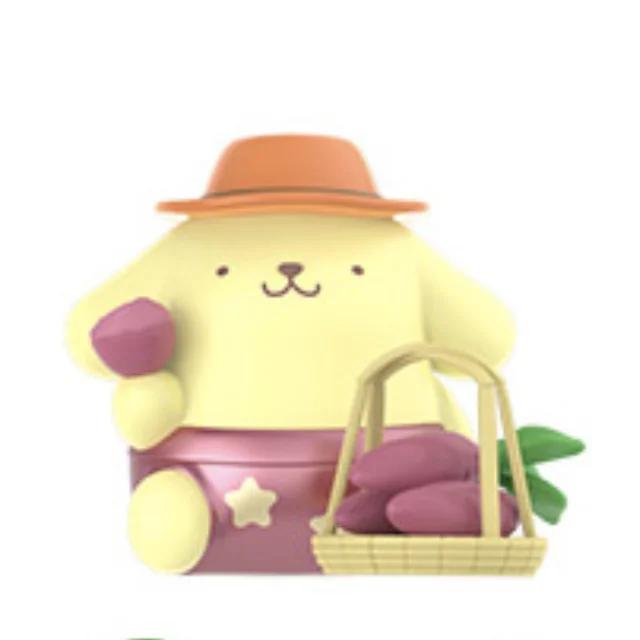 Desenhos animados pompompurin colheita série figura de ação kawaii pom pom purin sanrios anime figura bonecas decoração de mesa brinquedos - Image 1