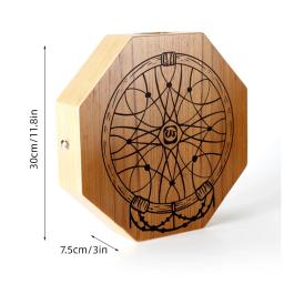 Cajon-Tambor octogonal de madeira para iniciantes, 2 tons, tambor de mão plana, percussão com alça ajustável, portátil - Image 6