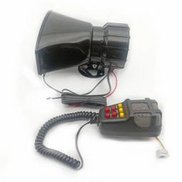 Sistemas PA para carros, 7 sons, alto falante PA para automóvel, sirene de aviso alto para carro portátil, sistema megafone com microfone - Image 2