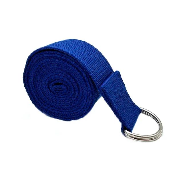 Cinta de Yoga de Algodão Durável 1.8m com Fivela D Ajustável para Flexibilidade e Alongamento