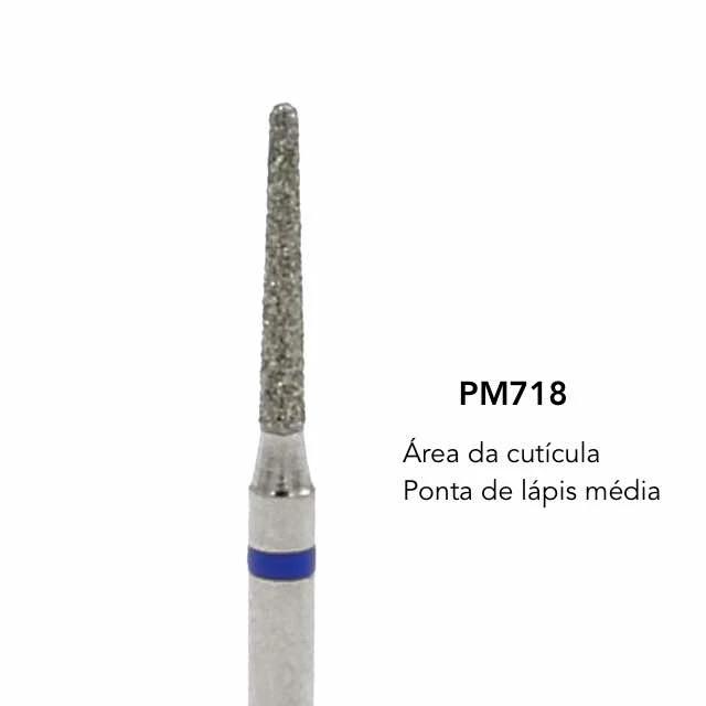 Broca diamantada brilho - PM-718 para área da cutícula - Image 1