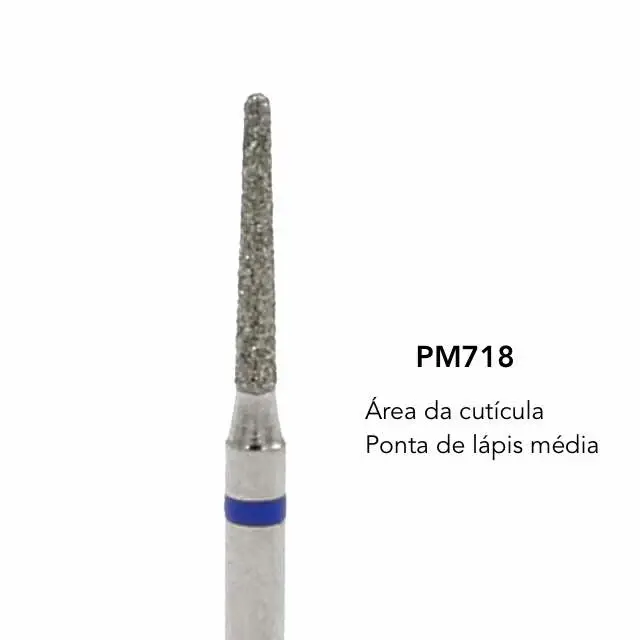 Broca Diamantada Brilho PM-718: Ideal para Cuidados em Cutículas