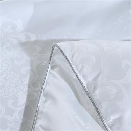 Lanlika-Luxo Branco Natureza Colcha De Seda, 100% Consolador De Seda, Calor Jacquard Edredon, toda a temporada, duplo, rainha, rei Cobertor Do Sono, 1Pc - Image 6