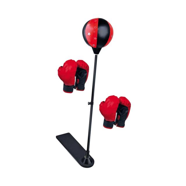 Conjunto de Saco de Pancadas com Luvas Ajustáveis e Suporte para Crianças e Adultos, Ideal para Exercícios em Casa