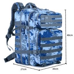 45l 3p tático mochila militar saco de assalto do exército ao ar livre à prova dwaterproof água escalada esporte acampamento caminhadas trekking mochila - Image 6