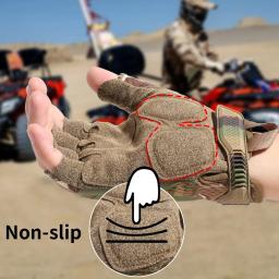 Luvas táticas sem dedos esporte airsoft combate paintball tiro caça condução caminhadas bicicleta antiderrapante meio dedo das mulheres dos homens - Image 2