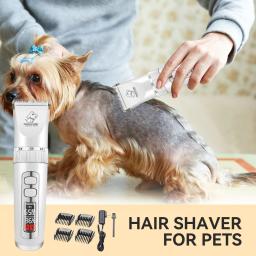 Baorun-P9 Recarregável Profissional Pet Dog Shaver, Cortador De Cabelo Animal, Aparador, Elétrica Grooming Clipper, Baixo Ruído, Gatos Corte De Cabelo - Image 6
