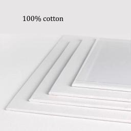 Pintura de lona branca algodão, 5 peças, branco, adequado para pintura a óleo, aquarela, guache, acrílico, arte suprimentos, hb-17 - Image 2