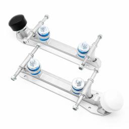 Quadro de patins com freio, Alumínio Alloy Quad Skates Base Set, Suporte de patinação, Linha dupla - Image 1