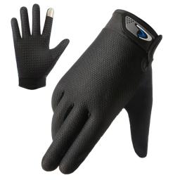 Luvas de pesca de dedo completo para homens e mulheres, touchscreen longo, acessórios respiráveis, 1 par - Image 1