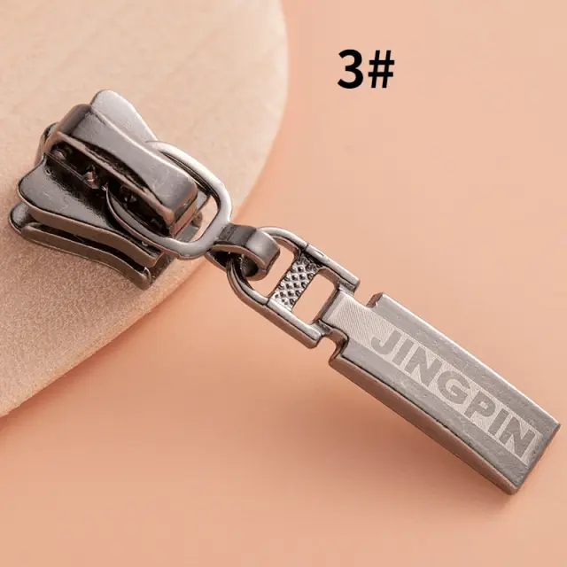 Conjunto de Zíperes de Resina Nylon para Substituição em Vestuário e Artesanato - Inclui Cabeça e Sliders em Tamanhos 3#, 5# e 8# - 5 Peças