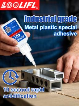 A nova e atualizada 401 Super Hydroacrilato cola, 5 segundos de secagem instantânea, impermeável, boa estabilidade, ferramenta de ligação completa. Adequado para madeira, plástico, cerâmica, metal, borracha, etc. - Image 3