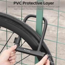 Oeste bicicleta portátil U-Lock Bike, Anti-Roubo, Cadeado de bicicleta, seguro, durável, motocicleta, Scooter, MTB, Road Bike, Acessórios de ciclismo - Image 2