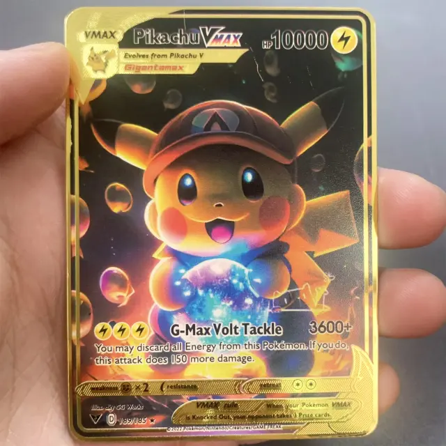 Coleção de Cartas Pokémon Pikachu: Cartões Dourados DIY, Arceus, Charizard, Vmax, Vstar e Mega Pokémon - Presente Perfeito para Crianças!
