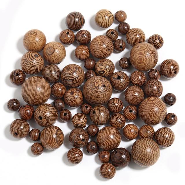 Contas de Madeira Naturais 6-15mm para Artesanato - 30-100 Peças para Fazer Jóias e Pulseiras DIY