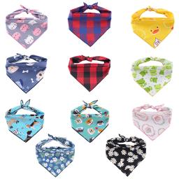 Bandana de triângulo de algodão macio ajustável para animais de estimação, padrão bonito, chihuahua lenço, cachecol de cachorro, toalha de saliva - Image 5