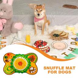 Tapete Snuffle para cães e gatos, jogo interativo para o tédio, gato e cachorro Puzzle, almofada de alimentação lenta, jogo interativo, 25x17" - Image 3