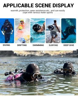 Equipamento De Pesca Subaquática 3MM Neoprene Tampas De Natação Kitesurf Windsurf Chapéus Caça Snorkeling Mergulho Piscina Cap Natação - Image 6